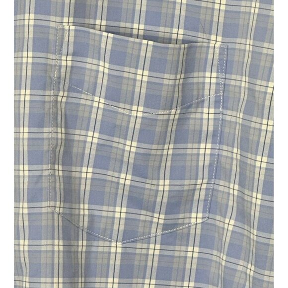UNTUCKit Mens Button Up Shirt Zonte 40458 Long Sleeve Blue Plaid XL X-Large - Picture 5 of 13